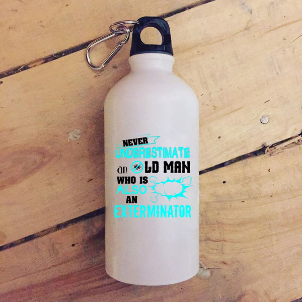 An Old Man Is Also An Exterminator 20 oz Stainless Steel Bottle,Cool Grandfather Outdoor Sports Water Bottle
