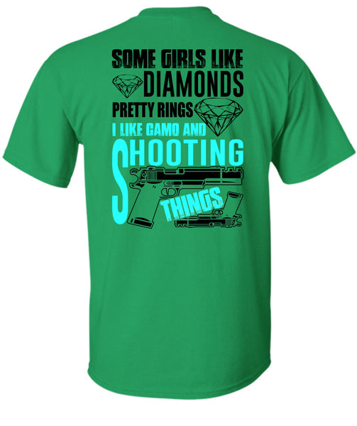 I Like Camo And Shooting Things T Shirt, I Love Gun T Shirt