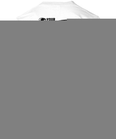 A black t-shirt with the shopify logo