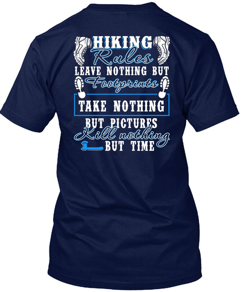 Hiking Rules T Shirt, Footprint T Shirt
