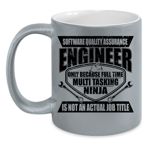 Job Title Coffee Mug, Software Quality Assurance Engineer Accent Mug