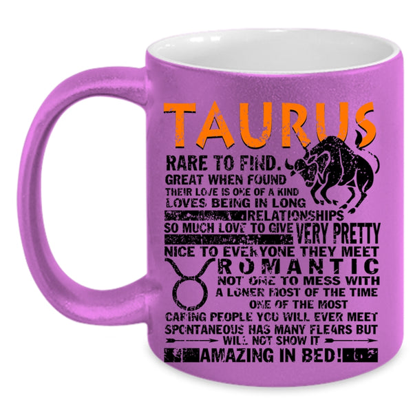 Birthday Gift Coffee Mug, Taurus Rare To Find Accent Mug