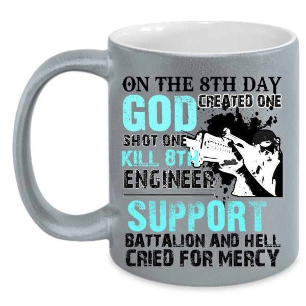 Cool Engineers Coffee Mug, On The 8th Day Created Engineer Accent Mug