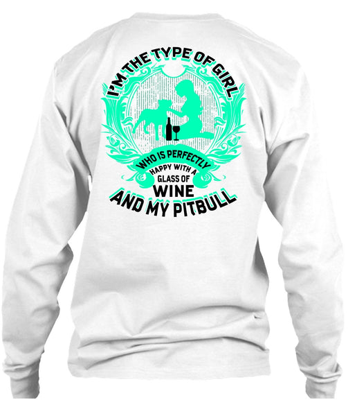 Wine And My Pit Bull T Shirt, I Love Pit Bull T Shirt