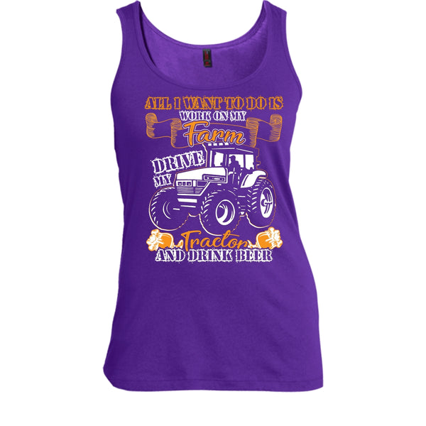 All I Want To Do Work On My Farm T Shirt, Drive My Tractor T Shirt, Cool T Shirt