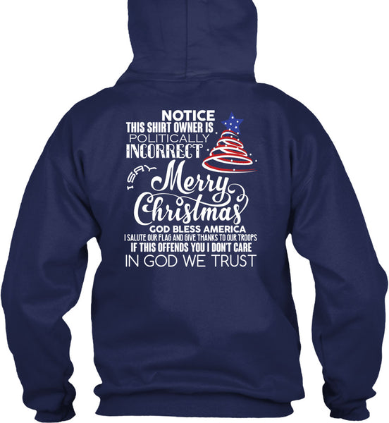 Merry Christmas T Shirt, God Bless America T Shirt