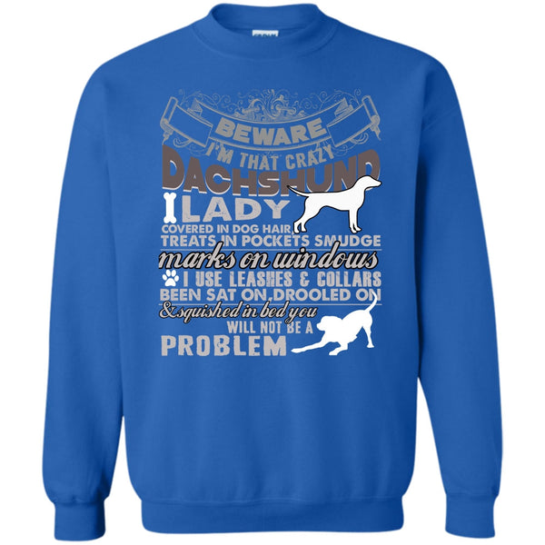 Coolest Dachshund Lady T Shirt, I Am A Dog Lover Sweatshirt