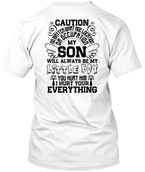 A black t-shirt with the shopify logo