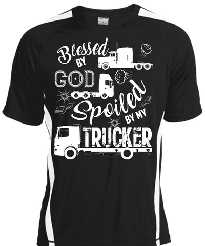A black t-shirt with the shopify logo