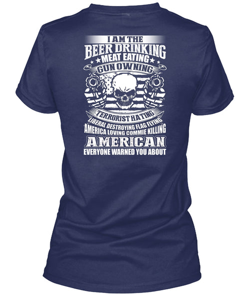 Meat Eating Gun Owning T Shirt, American T Shirt