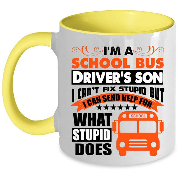 I Love My Son Coffee Mug, I'm A School Bus Driver's Son Accent Mug