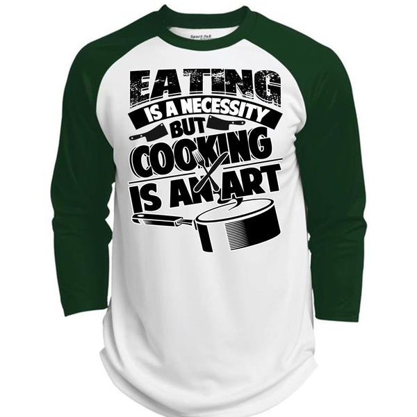 Eating Is A Necessity T Shirt, I Love Cooking T Shirt, Awesome T-Shirts  (Polyester Game Baseball Jersey)