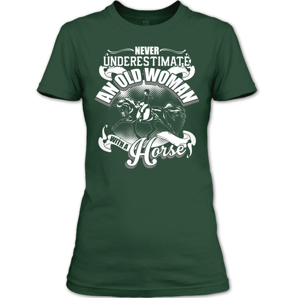 Never Underestimate T Shirt, An Old Man With A Horse T Shirt