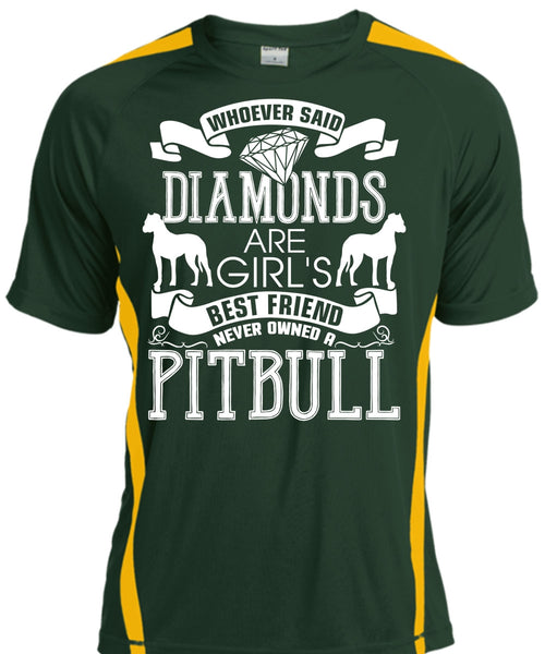 Never Owned A Pit Bull T Shirt, Diamonds Are Girl's Best Friend T Shirt, Cool Shirt