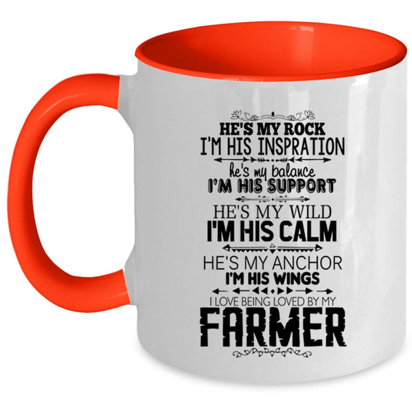 I Love Farmer Coffee Mug, I Love Being Loved By My Farmer Accent Mug