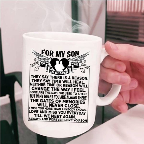 I Love My Son Coffee Mug, For My Son In Heaven Cup