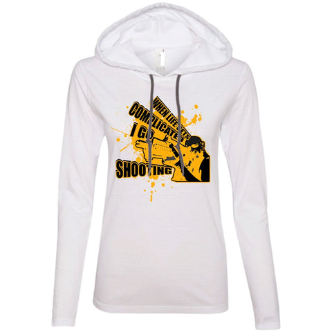 A black t-shirt with the shopify logo