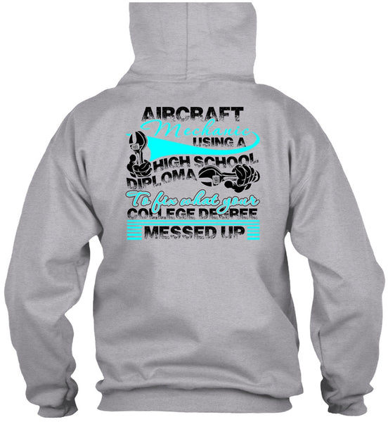 Aircraft Mechanic Using A High School T Shirt, I Love Mechanic T Shirt