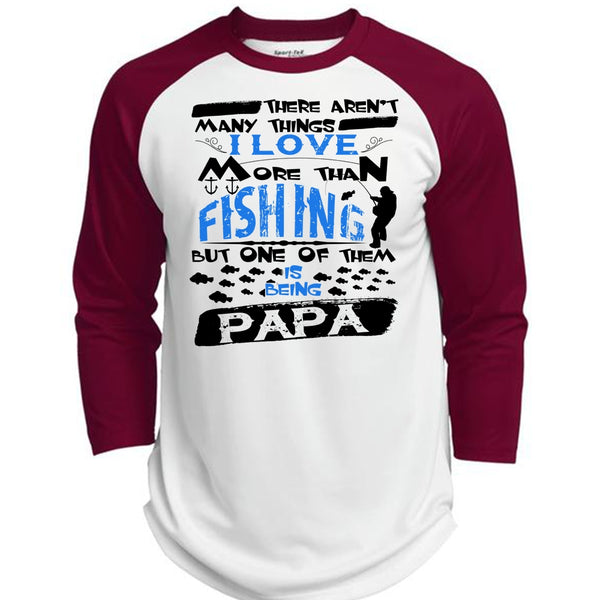 Being A Papa T Shirt, Family T Shirt, Fisherman T Shirt  (Polyester Game Baseball Jersey)