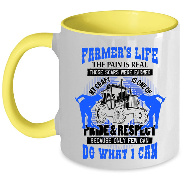 Best Gift For Farmer Coffee Mug, Farmer's Life Accent Mug