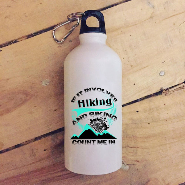 If It Involves Hiking And Biking 20 oz Stainless Steel Bottle,Awesome Bikers Outdoor Sports Water Bottle