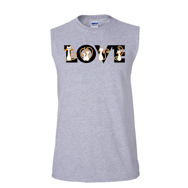 Love Cat Shirt, Become A Cat Mom Shirt (Men's Cotton Sleeveless)