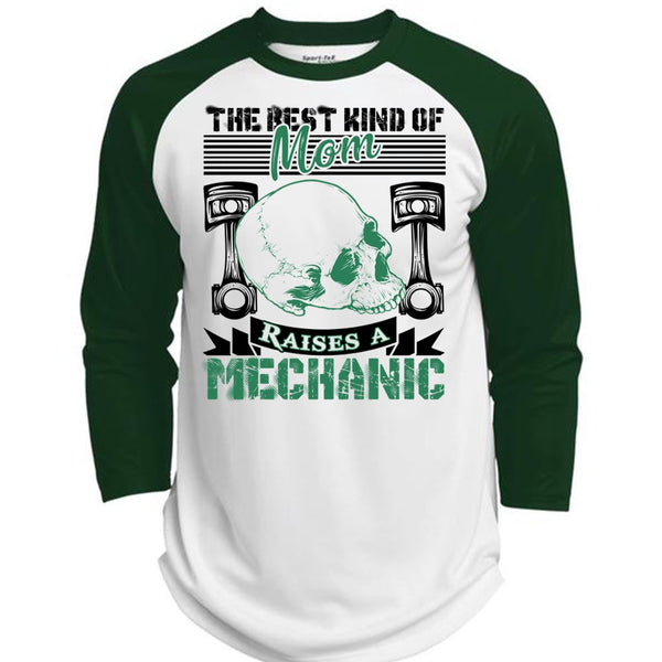 Mom Raises A Mechanic T Shirt, I Love Mechanic T Shirt, Awesome T-Shirts  (Polyester Game Baseball Jersey)