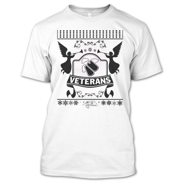 A black t-shirt with the shopify logo