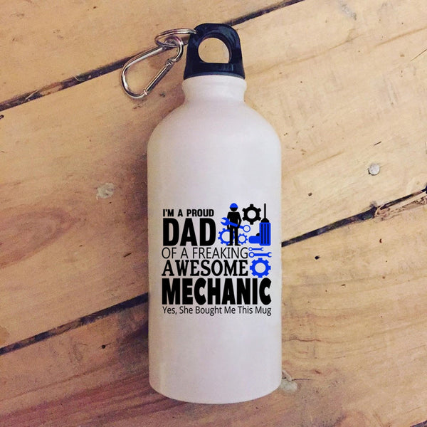 I'm A Proud Dad Of A Mechanic 20 oz Stainless Steel Bottle,Awesome Mechanic Outdoor Sports Water Bottle