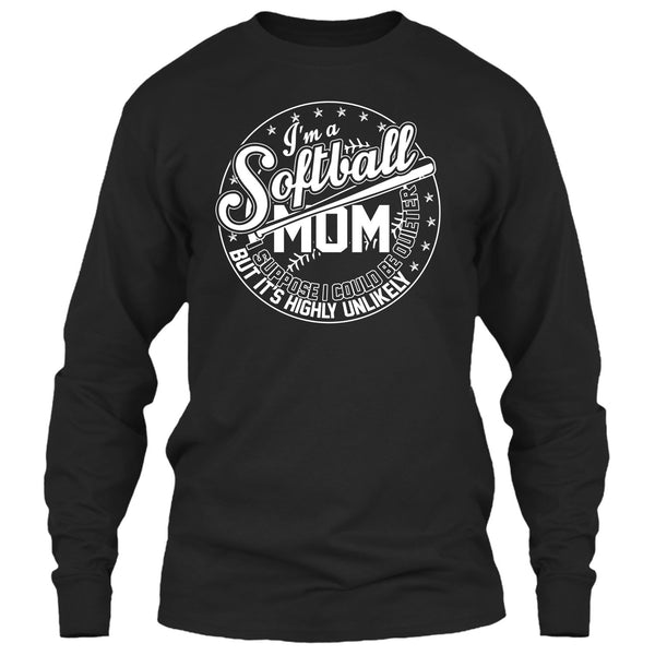 I'm A Softball Mom T Shirt, Coolest Softball Mom T Shirt