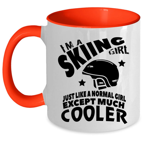 Cool Gift For Skiing Girl Coffee Mug, I'm A Skiing Girl Accent Mug