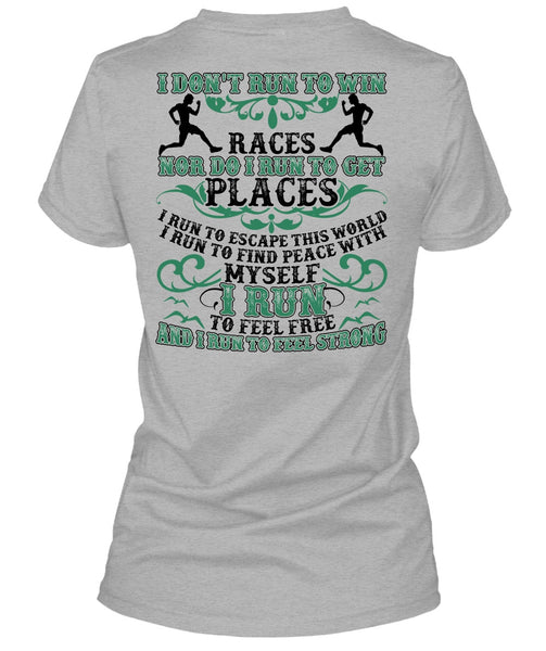 I Run To Feel Free T Shirt, I Love Running T Shirt