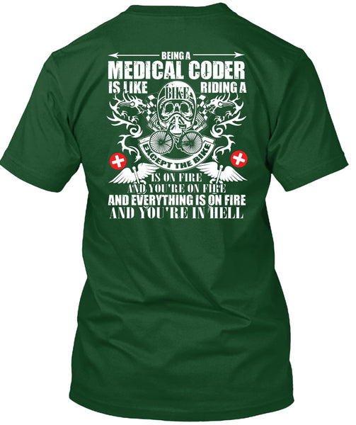 Being A Medical Coder T Shirt, You're In Hell T Shirt