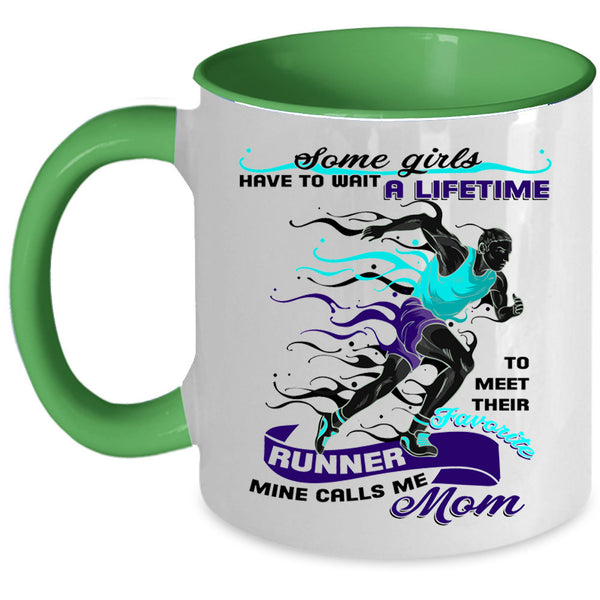 Mine Calls Me Mom Coffee Mug, Favorite Runner Accent Mug