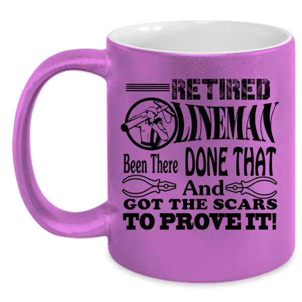 Gift For Retired Lineman Coffee Mug, Retired Lineman Accent Mug