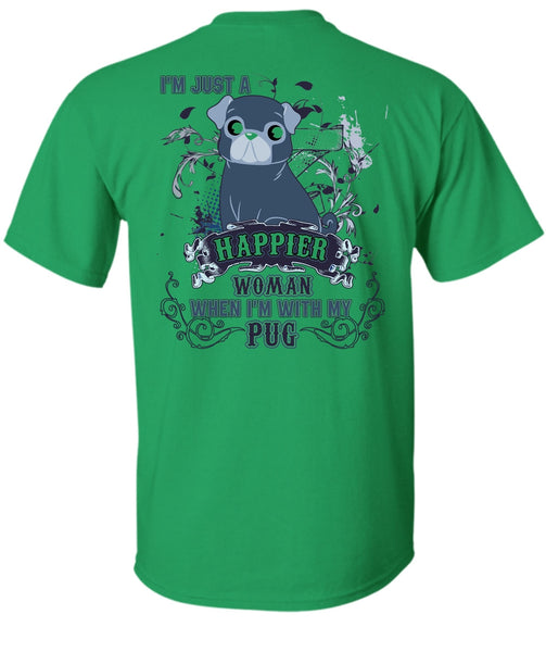 I'm With My Pug T Shirt, I Love Pug T Shirt
