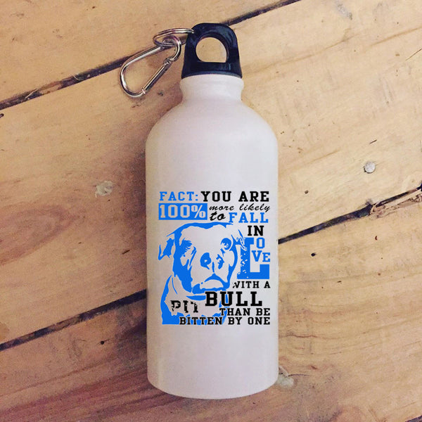 Fall In Love With A Pit Bull 20 oz Stainless Steel Bottle,Cute Dogs Outdoor Sports Water Bottle