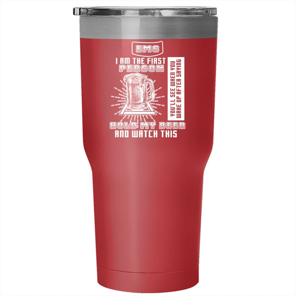 EMS Tumbler 30 oz Stainless Steel, Awesome Gift For Nurse Travel Mug