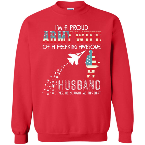 Freaking Awesome Husband T Shirt, Coolest Army Wife Sweatshirt