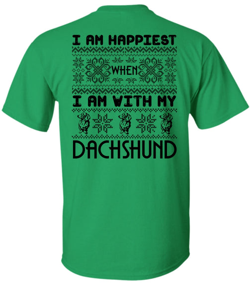 I Am With My Dachshund T Shirt, I Love My Dog T Shirt