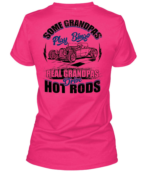 Real Grandpas Drive Hot Rod T Shirt, I Love Trucker T Shirt