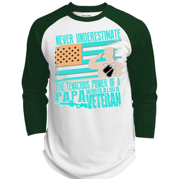 Papa Who Is Also A Veteran T Shirt, I Love Veteran T Shirt, Awesome T-Shirts  (Polyester Game Baseball Jersey)