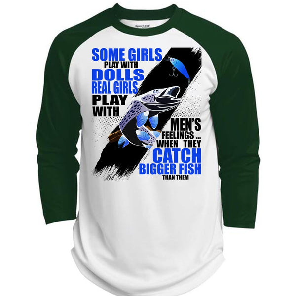 They Catch Bigger Fish T Shirt, I Love Fishing T Shirt, Awesome T-Shirts  (Polyester Game Baseball Jersey)