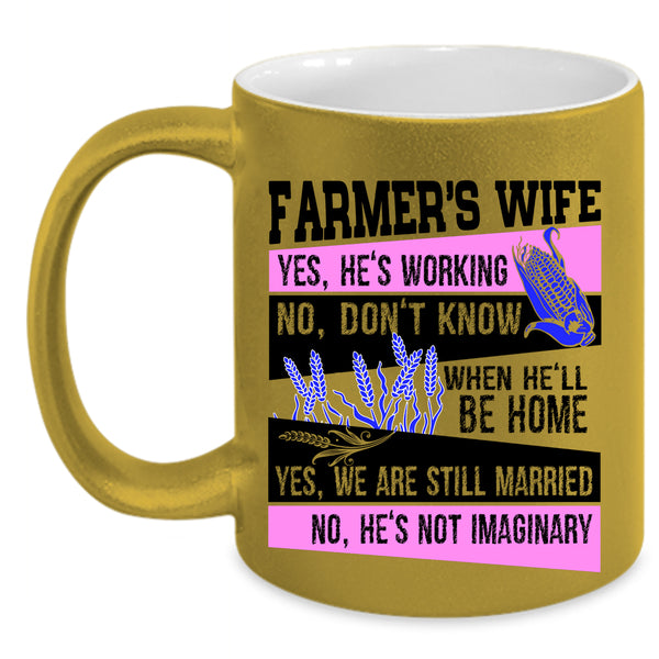 Gift For Wedding Coffee Mug, Farmer's Wife Accent Mug