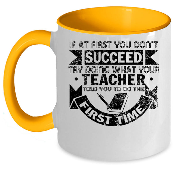 Funny Gift For Teacher Coffee Mug, Cool Teacher Accent Mug