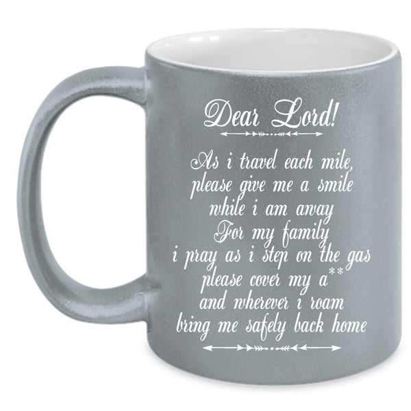 Trucker Prayer Coffee Mug, Best Gift For Trucker Coffee Cup