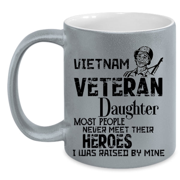 Cool Veteran's Daughter Coffee Mug, Vietnam Veteran Daughter Accent Mug