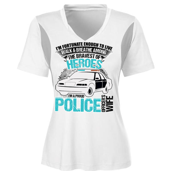 I'm A Proud Police Officer's Wife T Shirt, I Love Police T Shirt, Awesome T-Shirts