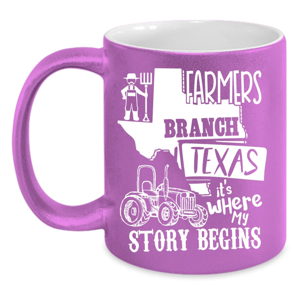 Farmers Branch Texas Coffee Mug, Where My Story Begins Coffee Cup