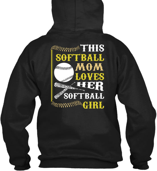 This Softball Mom Loves Her Softball Girl T Shirt, I Love My Life T Shirt